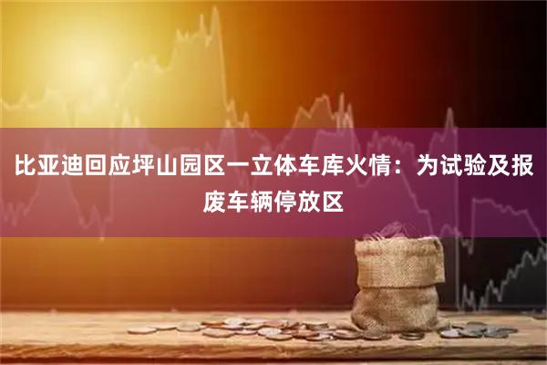 比亚迪回应坪山园区一立体车库火情：为试验及报废车辆停放区